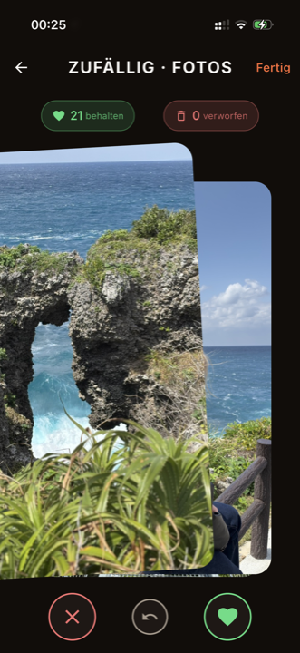 swypix Wisch-Screen mit zwei Foto-Karten im Stapel